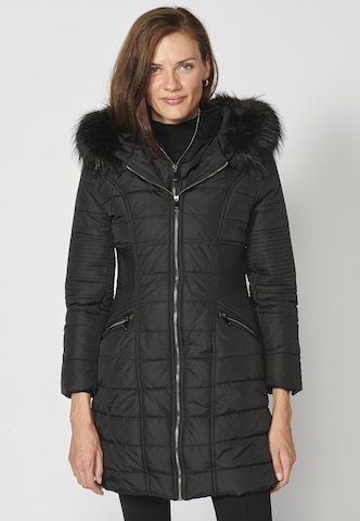 KOROSHI Winter parka in Black: front