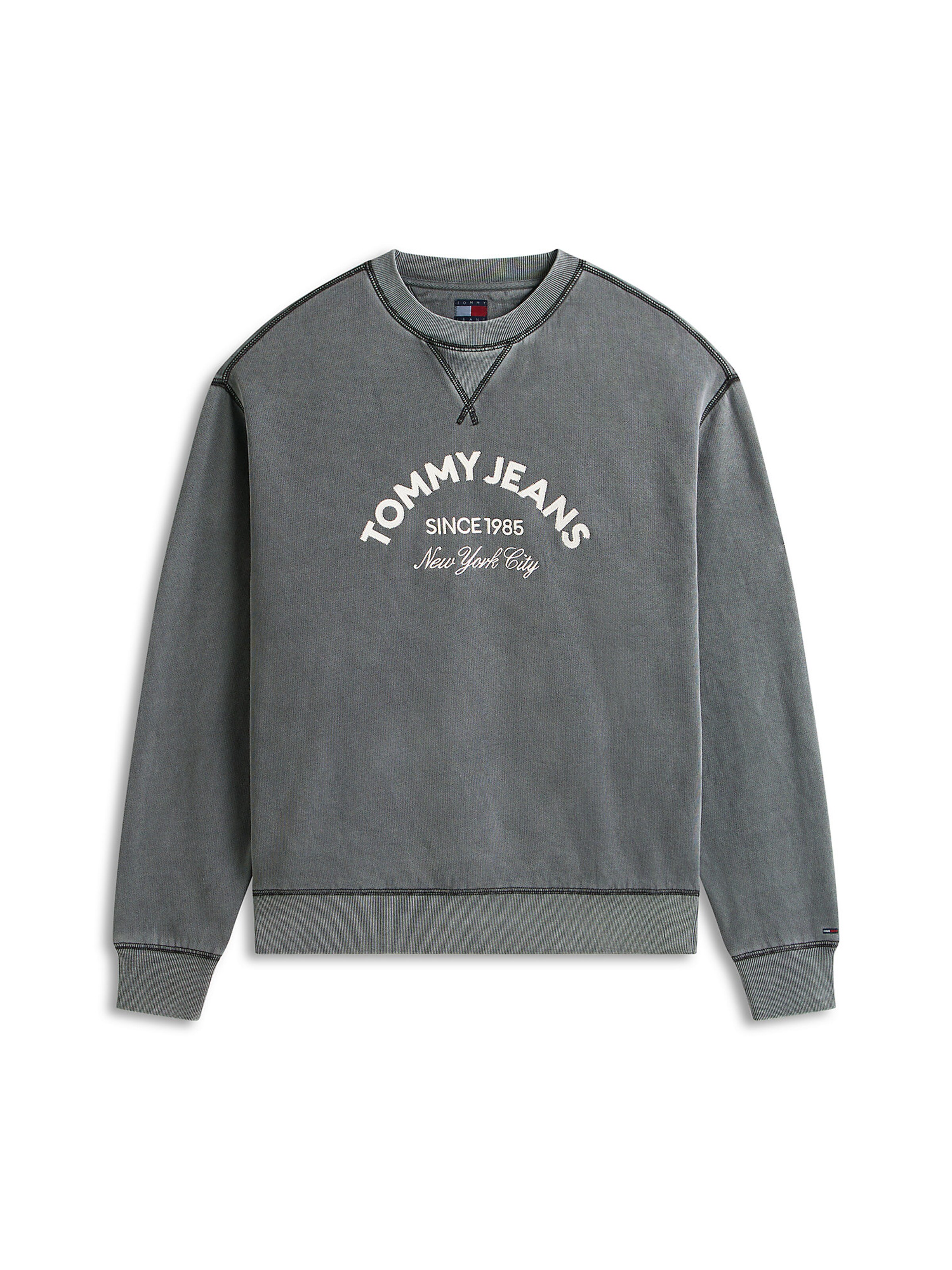 Tommy Jeans Sweatshirt in grau / weiß, Produktansicht