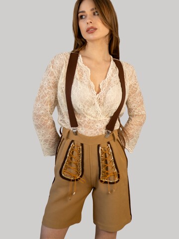 INNA.Trachten Regular Trachtenhose in Braun