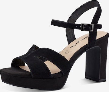 TAMARIS Strap sandal in Black: front