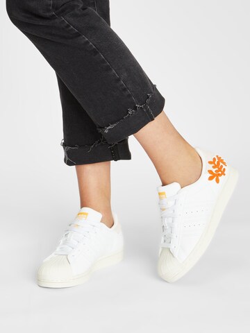 Baskets basses 'Superstar' ADIDAS ORIGINALS en blanc : devant