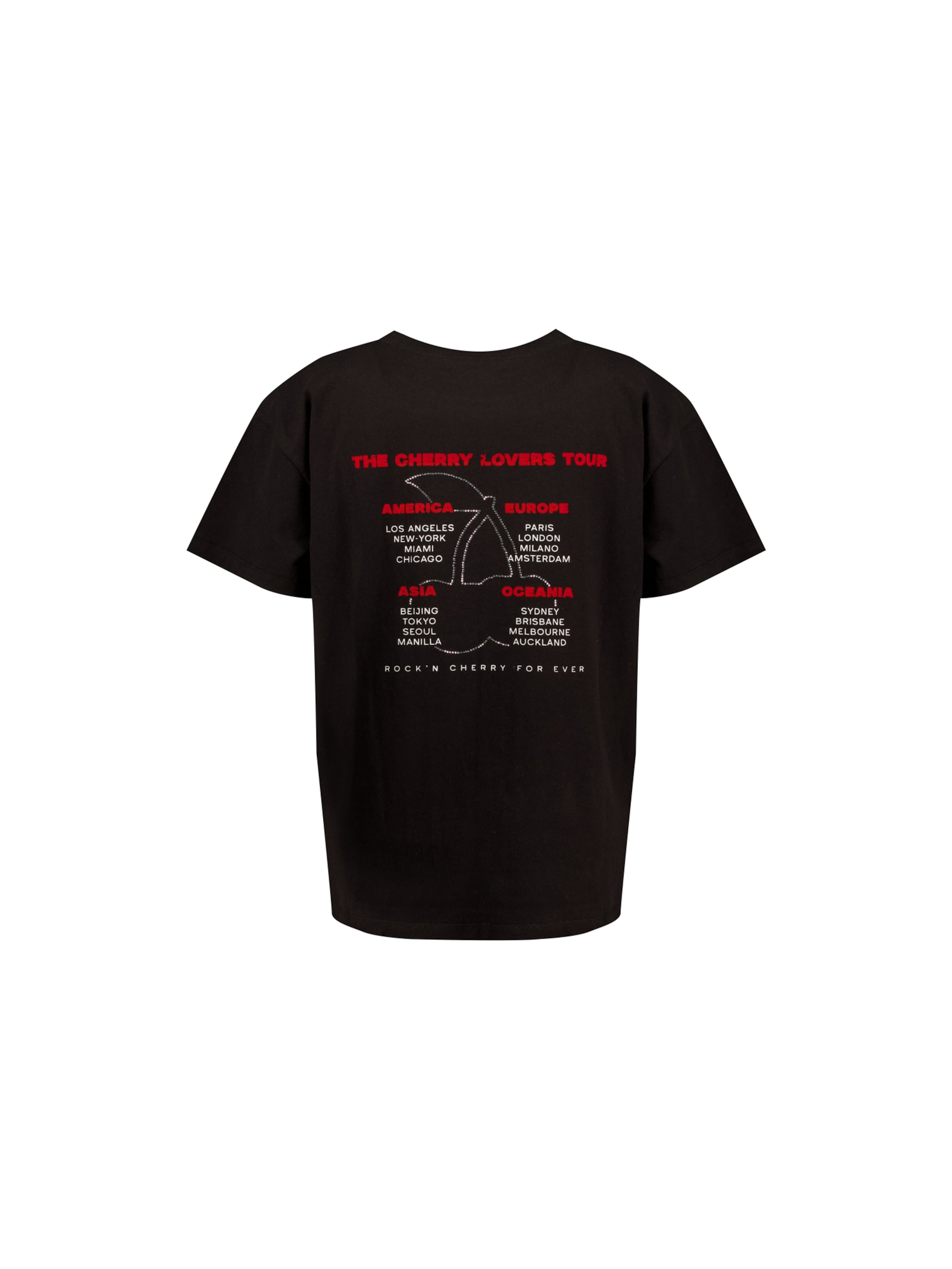 T-Shirt 'Rock Cherry' Deeluxe en noir
