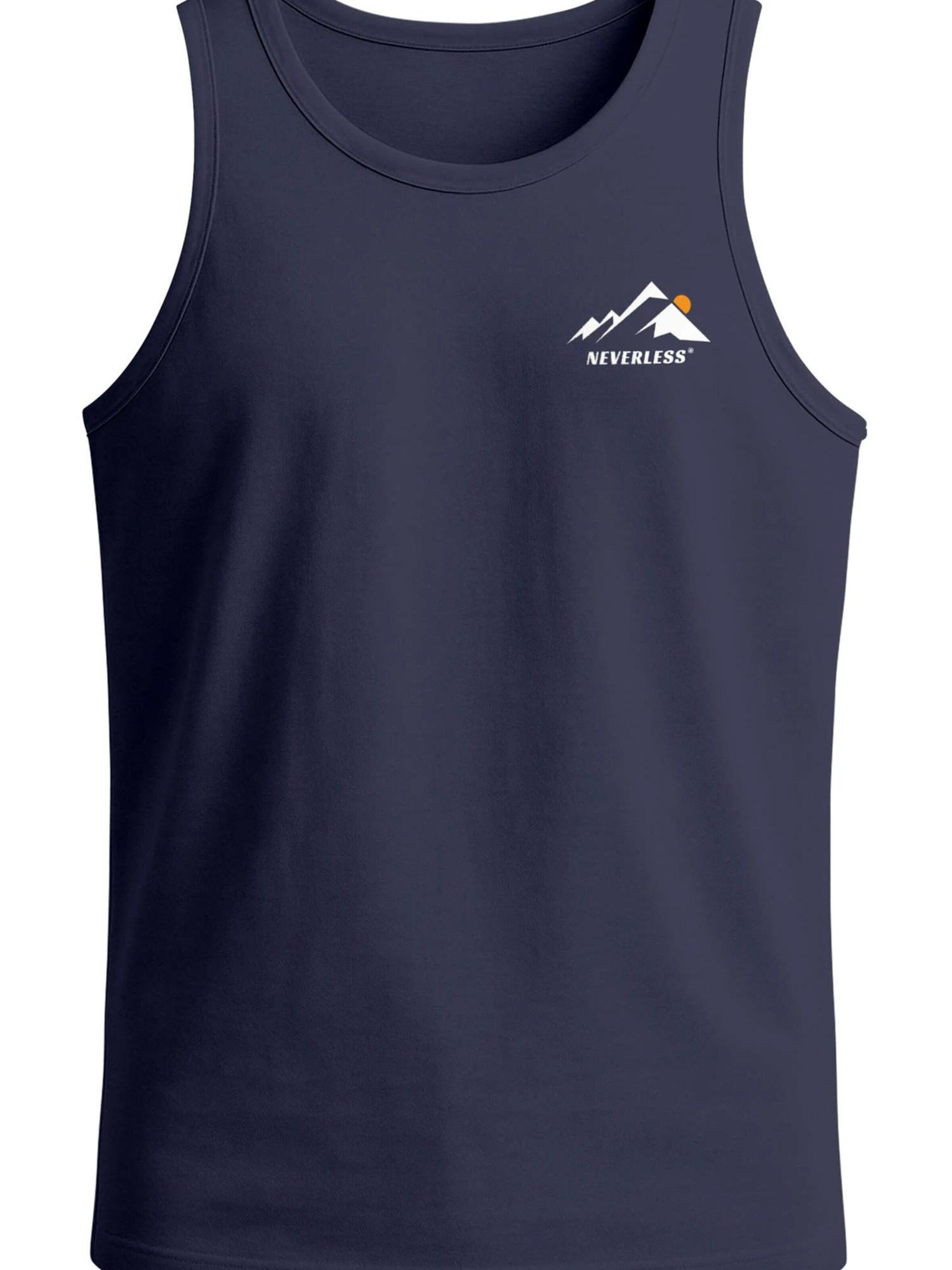 Neverless Shirt 'Minimalistic Mountain' in Blue