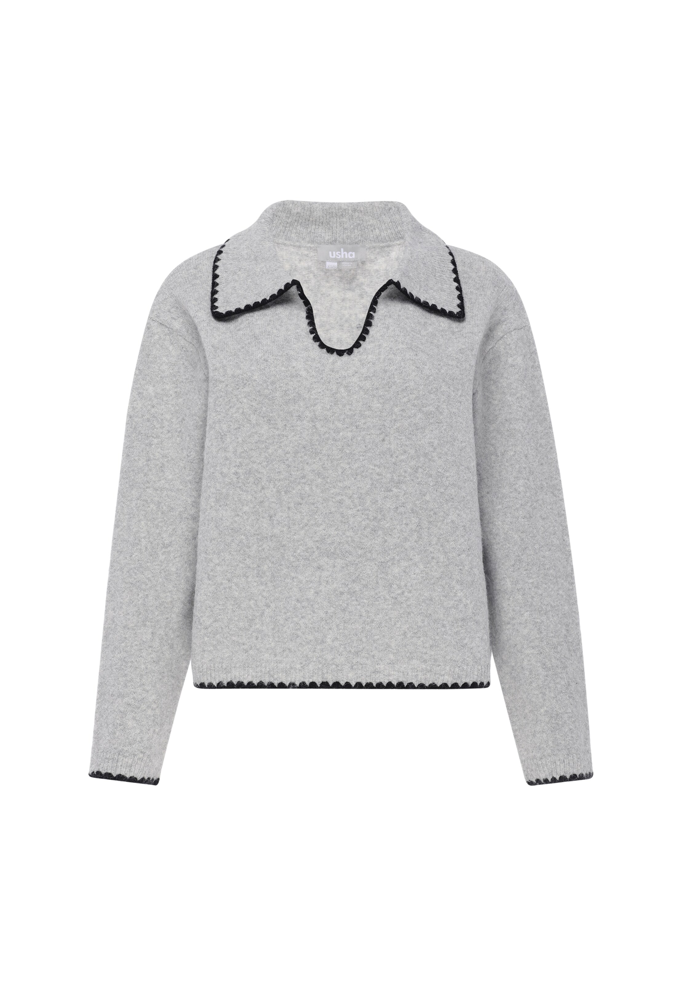 Usha Pullover in Grau: Vorderseite