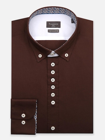 Camicia 'Donatello' di 7Camicie in marrone: frontale