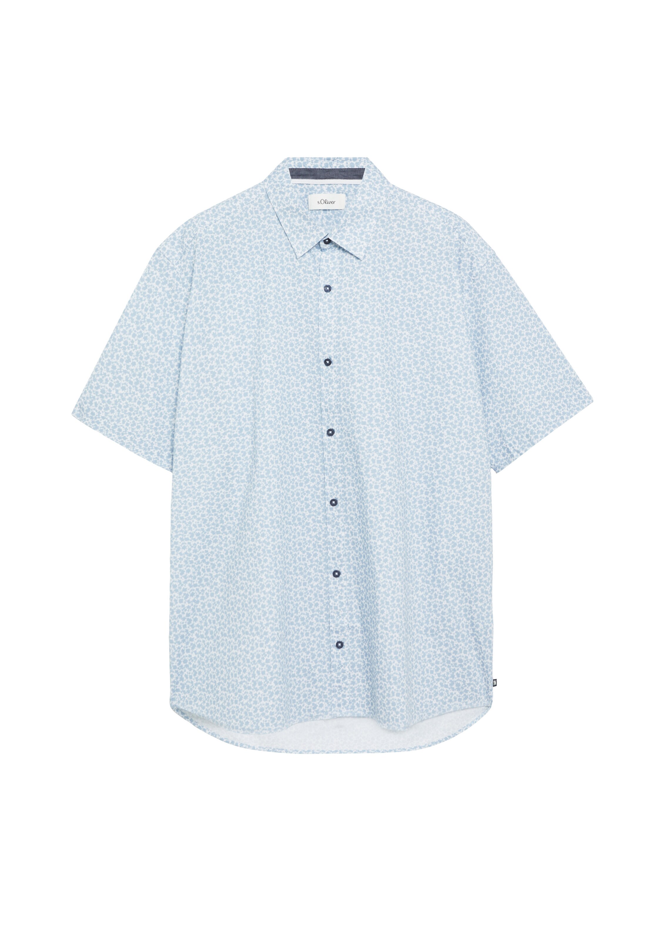 s.Oliver Men Big Sizes Regular fit Button Up Shirt in Blue: front