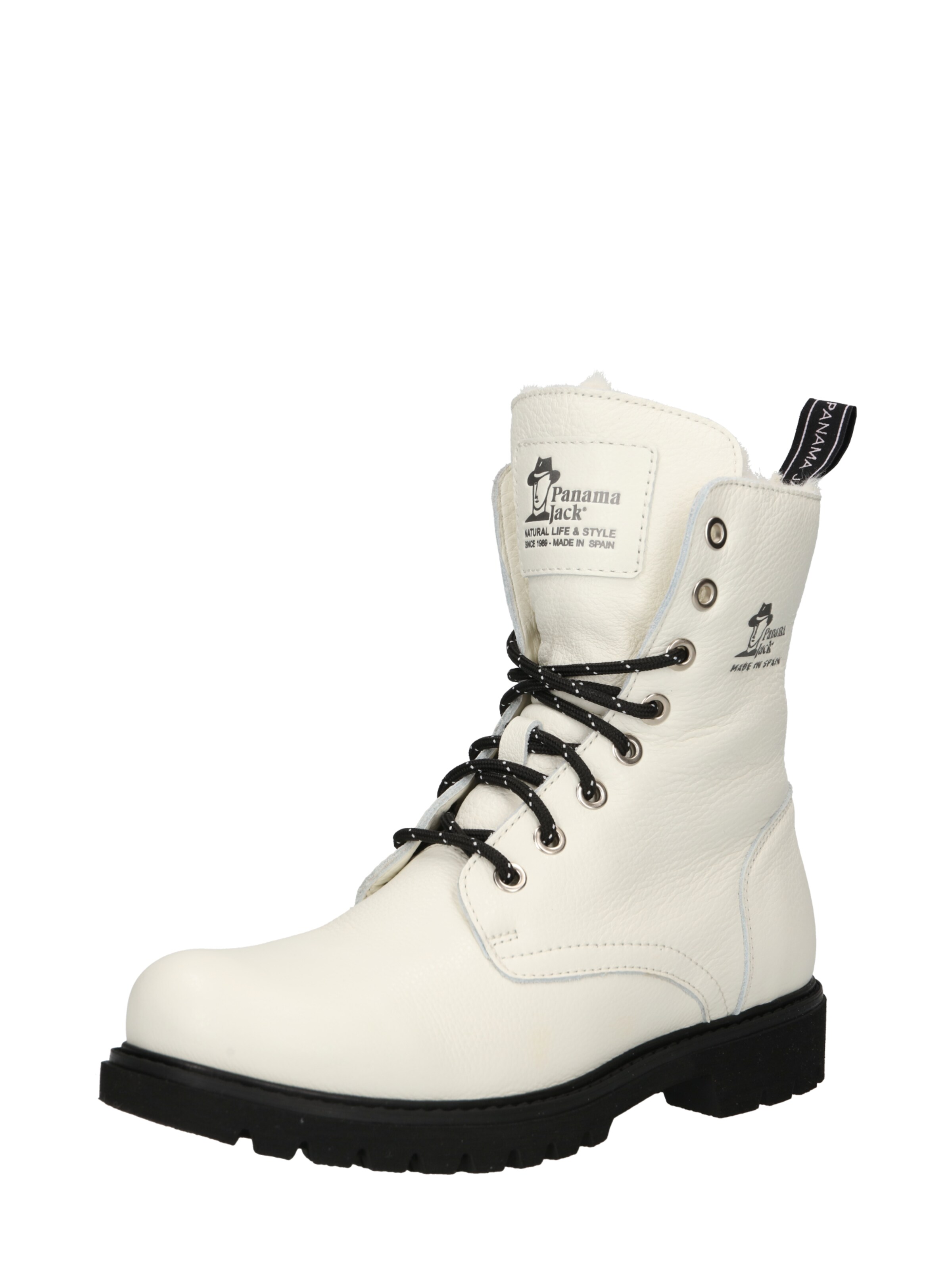 PANAMA JACK Lace-Up Ankle Boots 'Frisia' in White: front