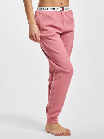 Tommy Hilfiger Underwear Tapered Pyjamahose in Pink: Vorderseite