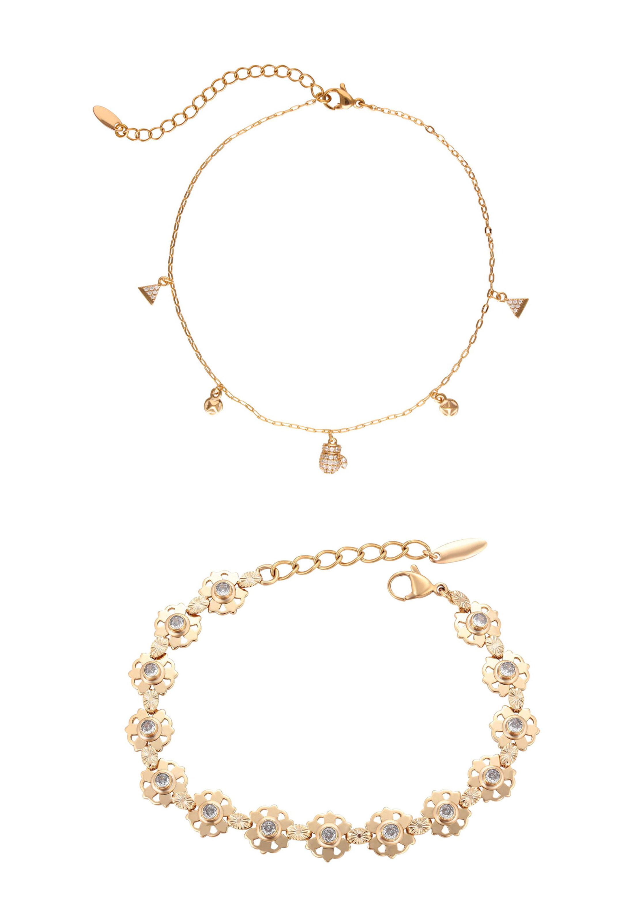 faina Pulseira em One Size em ouro / transparente, Vista do artigo