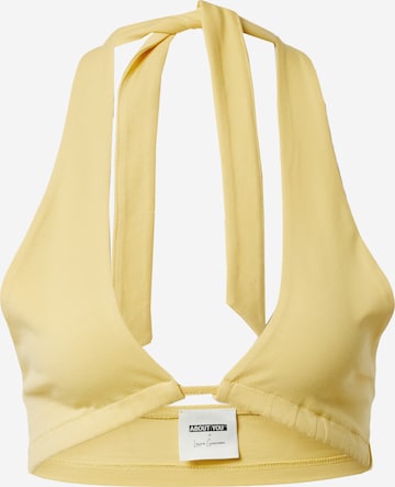 Top di ABOUT YOU x Laura Giurcanu in giallo: frontale