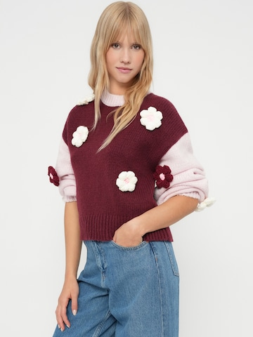 PIECES Pullover 'PCJENNER' i rød