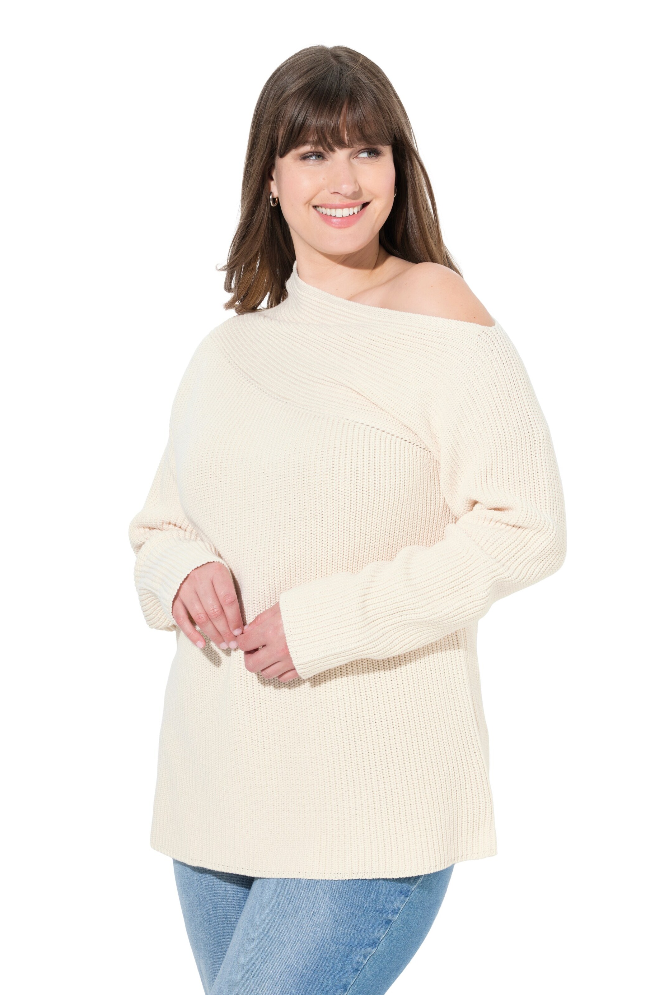 Ulla Popken Sweater in White: front