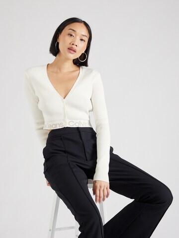Calvin Klein Jeans Вязаная кофта в Белый: спереди