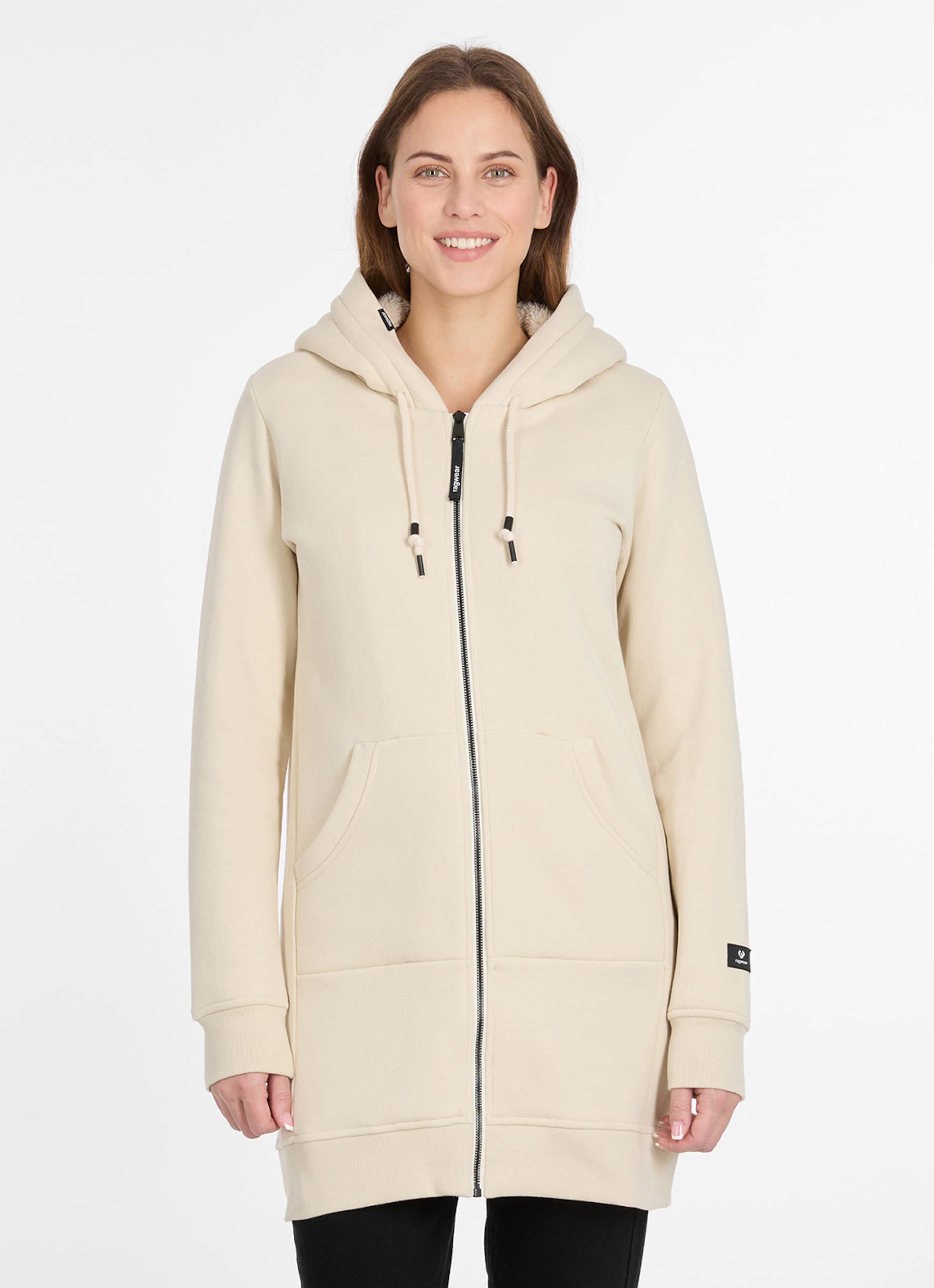 Ragwear Sweatjacke in Beige: Vorderseite