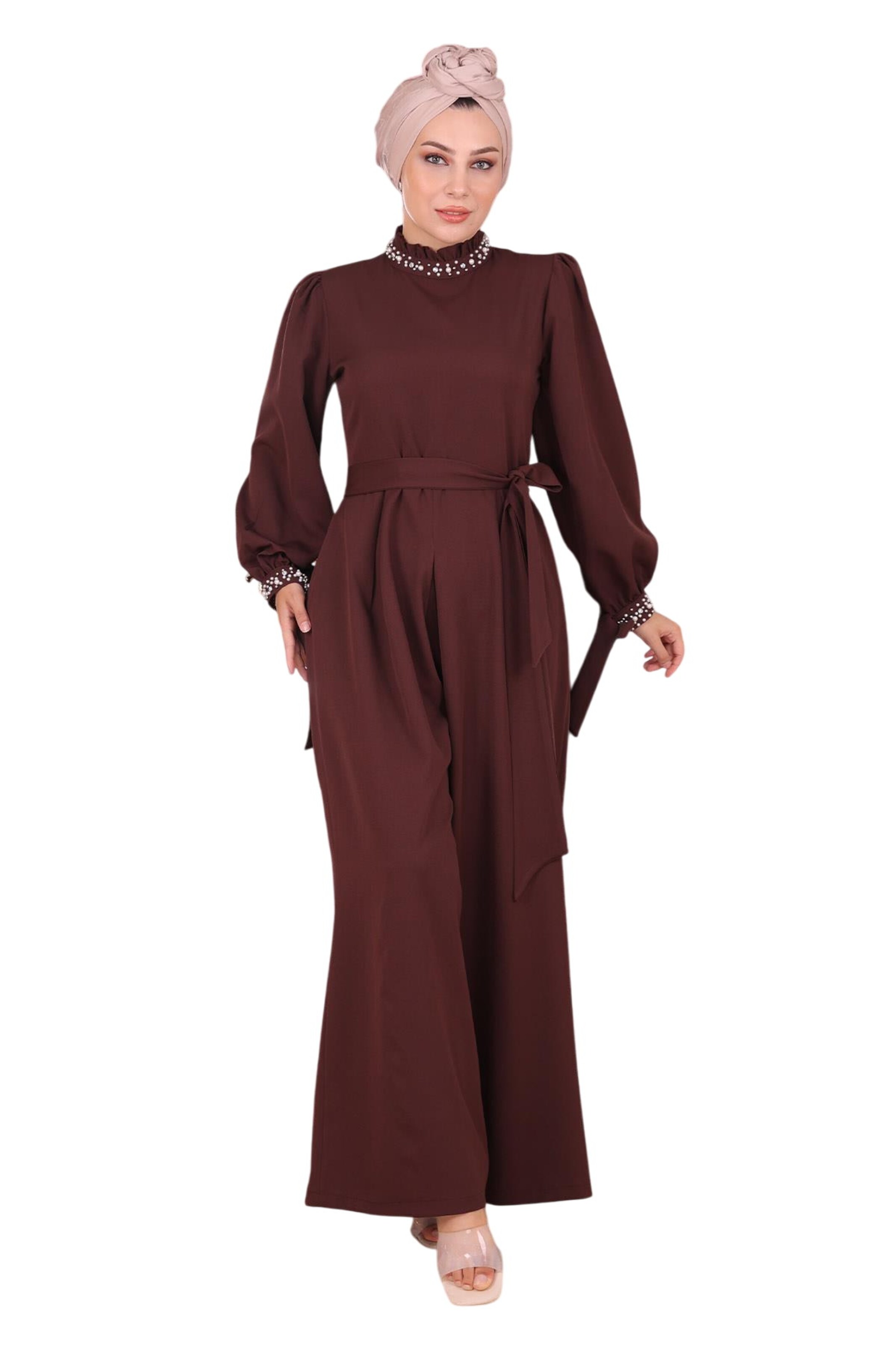 MODAMIHRAM Jumpsuit in Brown: front