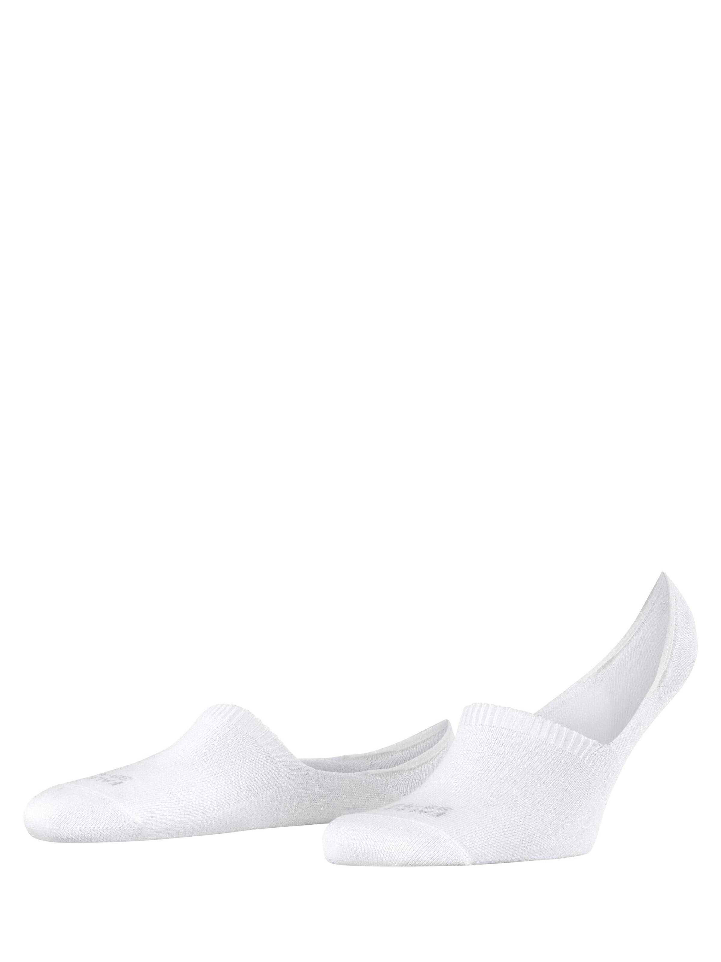 FALKE Ankle Socks 'Step High Cut' in White: front