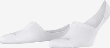 FALKE Ankle Socks 'Step High Cut' in White: front