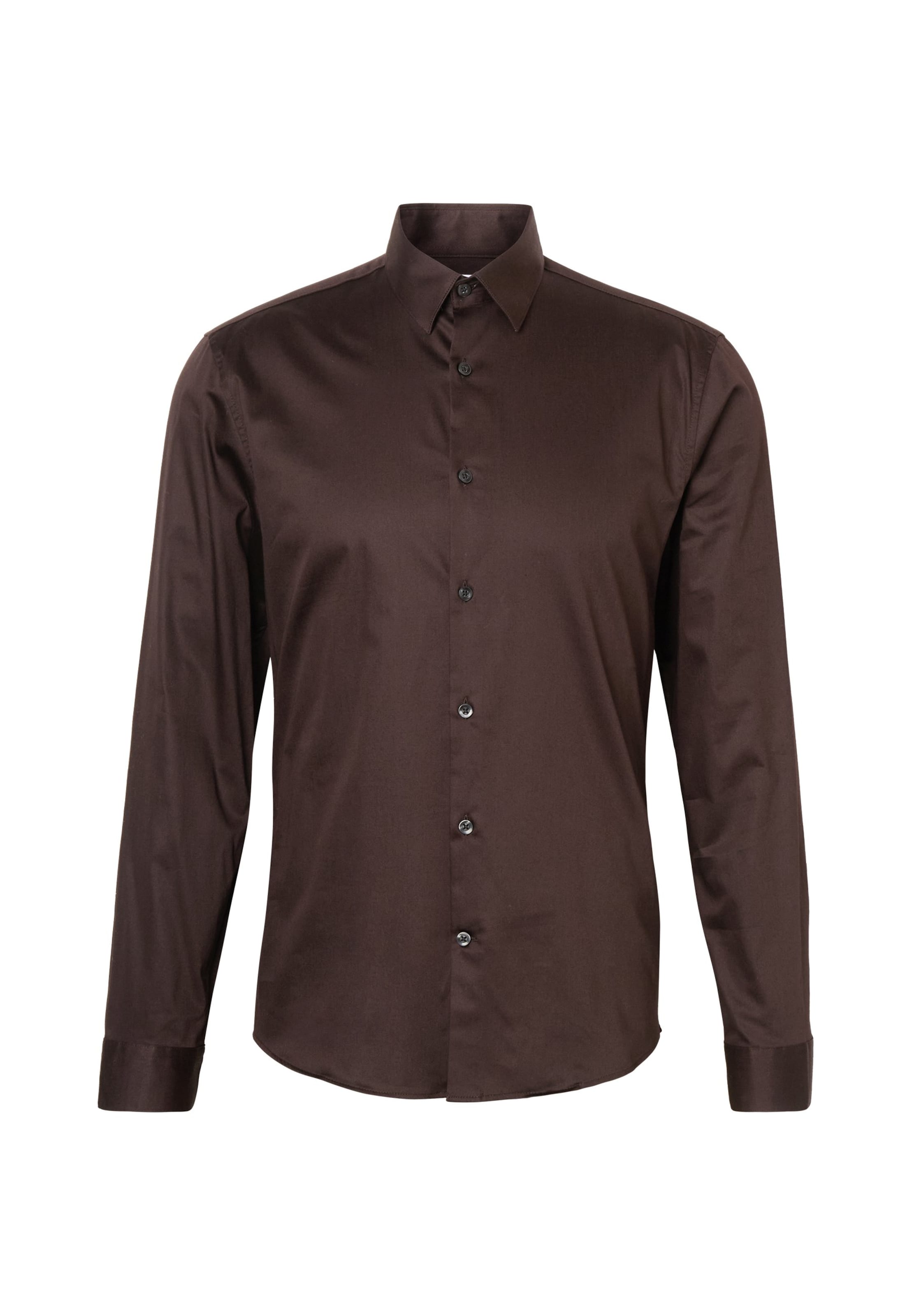 Lindbergh - Camisa 'Superflex' en marrón: frente