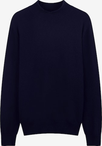 GOBI Cashmere Pullover 'Men's Timeless Mock Neck Cashmere Sweater' in Blau: Vorderseite