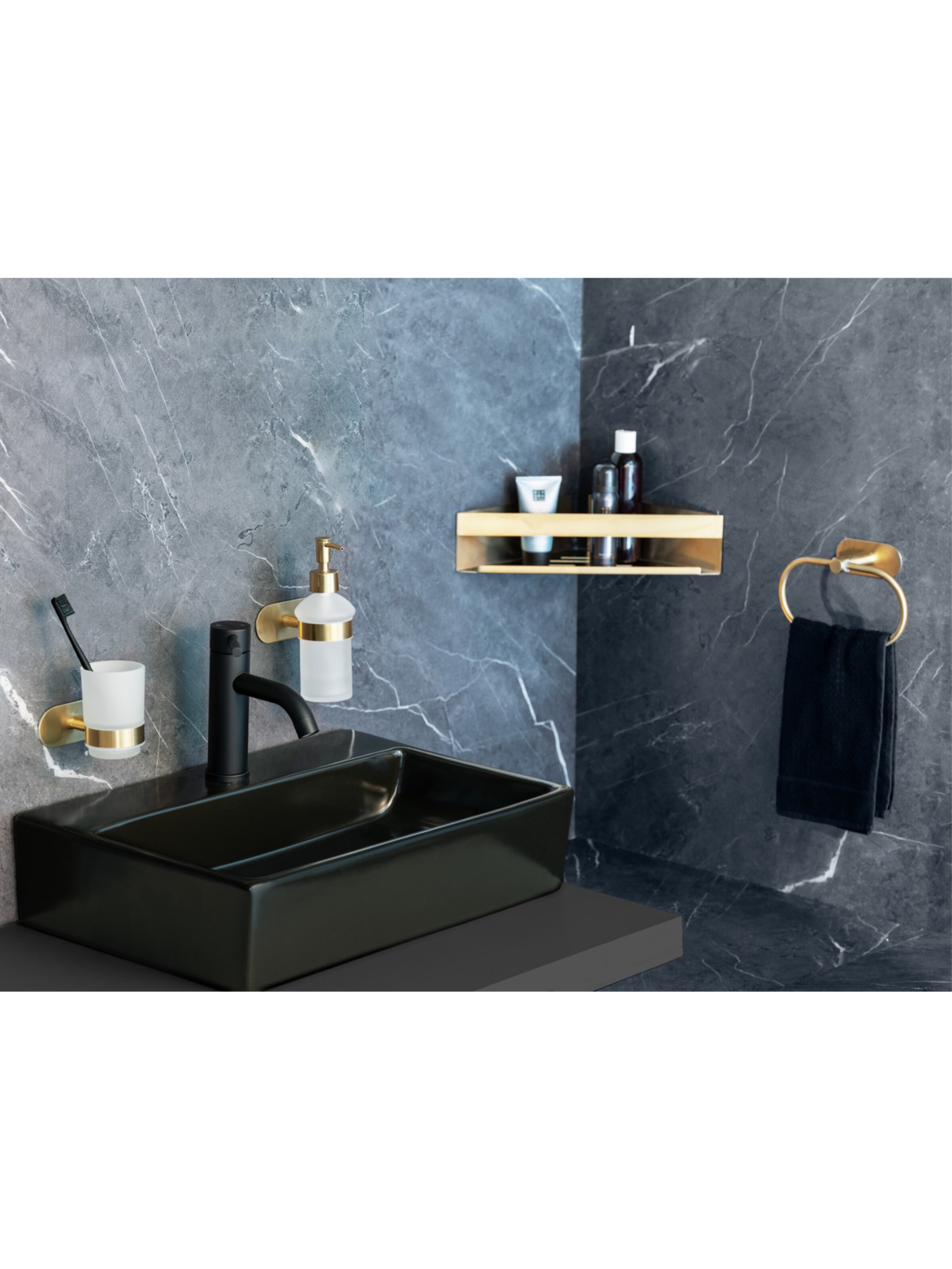 Wenko Toilet Accessories 'Orea' in Gold