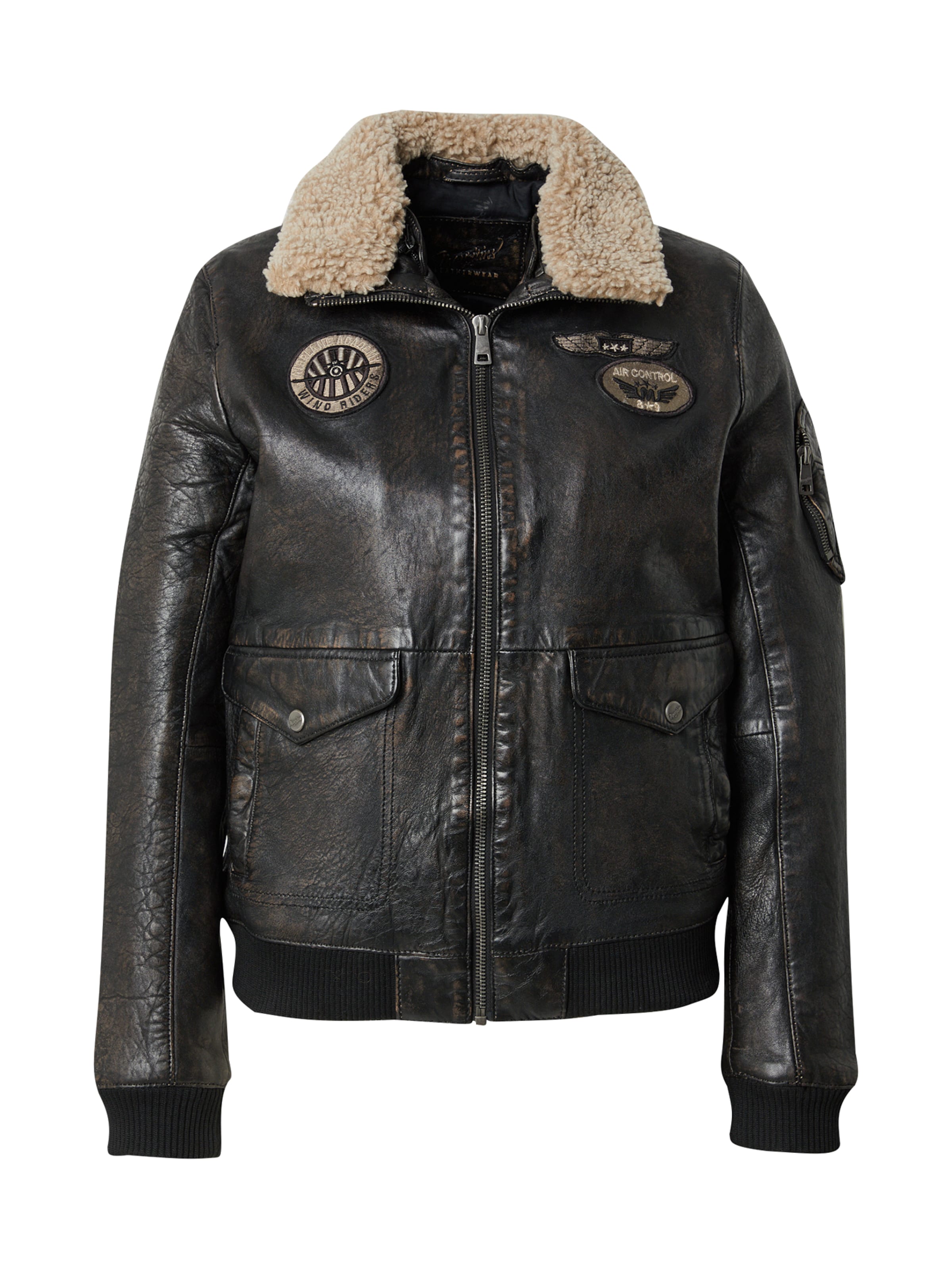 Mauritius Φθινοπωρινό και ανοιξιάτικο μπουφάν 'Carlene' σε μαύρο: μπροστά