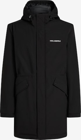 juoda Karl Lagerfeld Demisezoninė parka: priekis