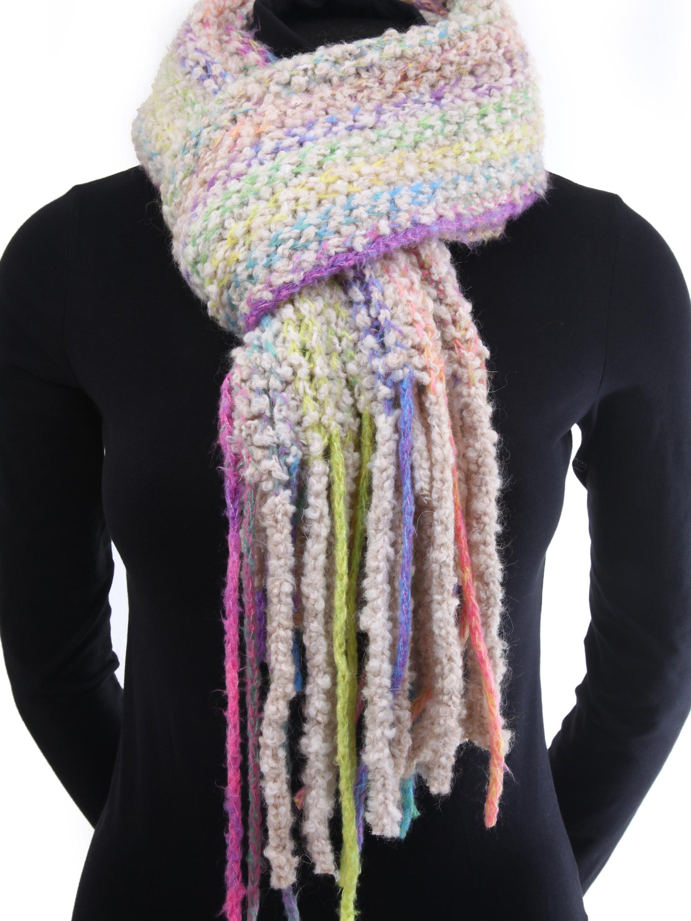 COLLEZIONE ALESSANDRO Scarf 'Chadia' in Beige: front