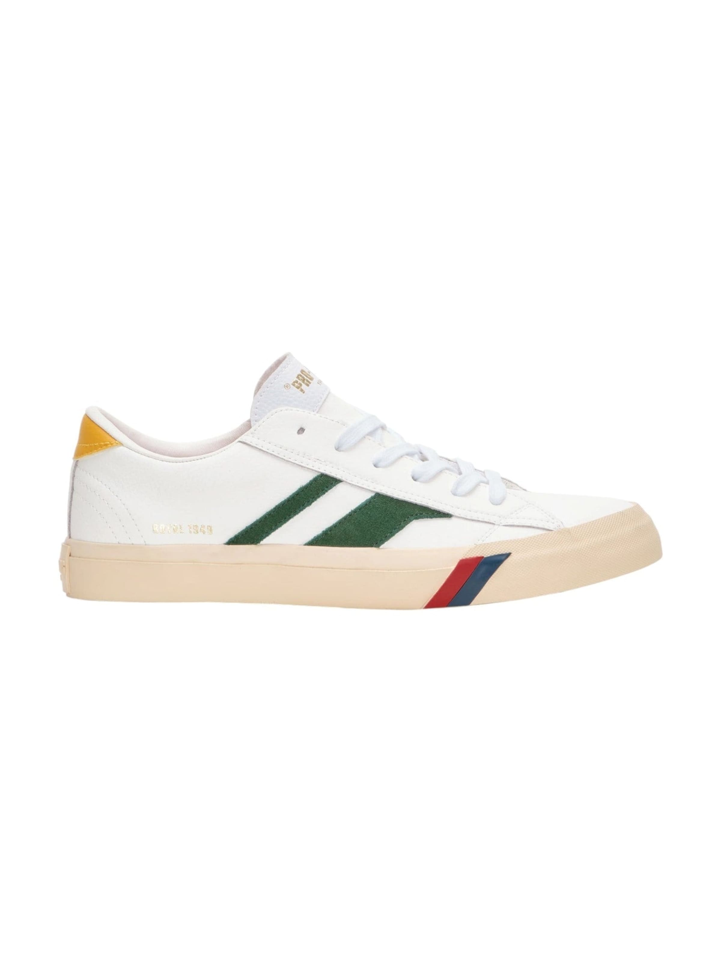 Pro-Keds Sneakers laag 'Royal Classic in White and Green Leather' in 40 in de kleur Wit, Productweergave