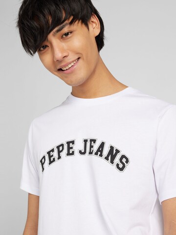 T-Shirt 'CLEMENT' Pepe Jeans en blanc