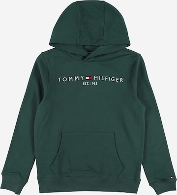 TOMMY HILFIGER Mikina 'Essential' – zelená: přední strana