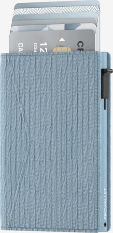 Porte-monnaies 'Pasjeshouder Slim Ripple' Prowallet en bleu : devant