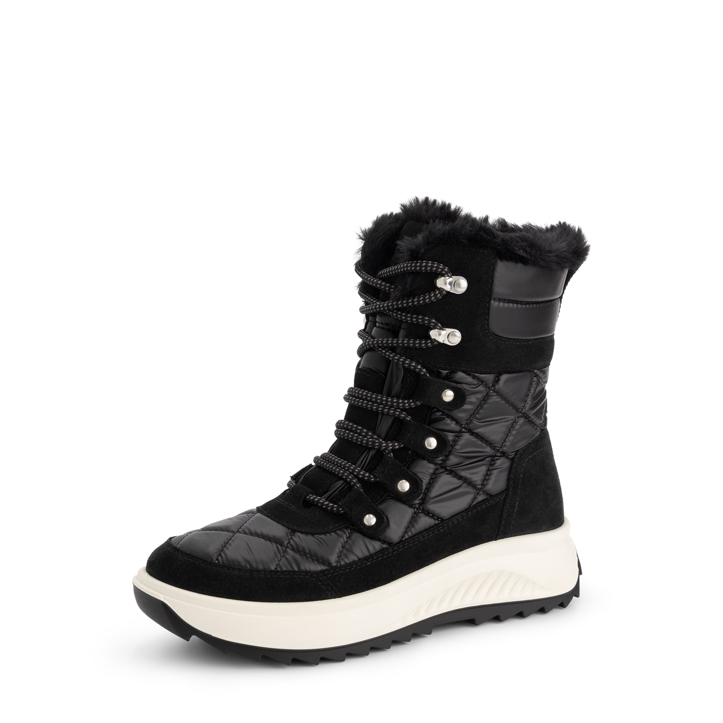 Travelin Veterlaarzen 'Davos' in Zwart: voorkant