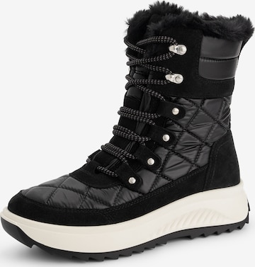 Bottes à lacets 'Davos' Travelin en noir : devant