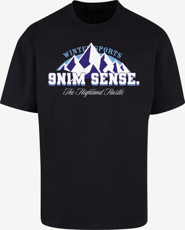 9N1M SENSE Shirt 'Winter Sports in Schwarz: predná strana