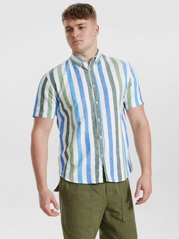 Dxnmxrk Shirt 'DXCooper' in Blau: Vorderseite