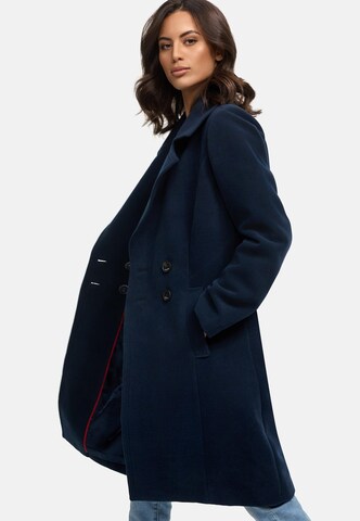 NAVAHOO Mantel 'Wooly' in Blau