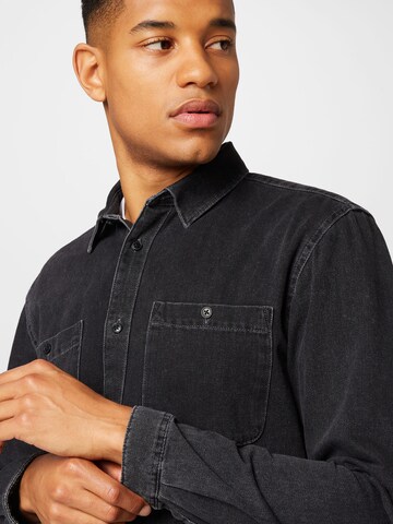 TOM TAILOR DENIM Regular fit Button Up Shirt in Grey