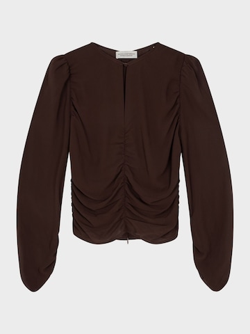 AMAYA Amsterdam Blouse 'Icy Blouse' in Brown: front