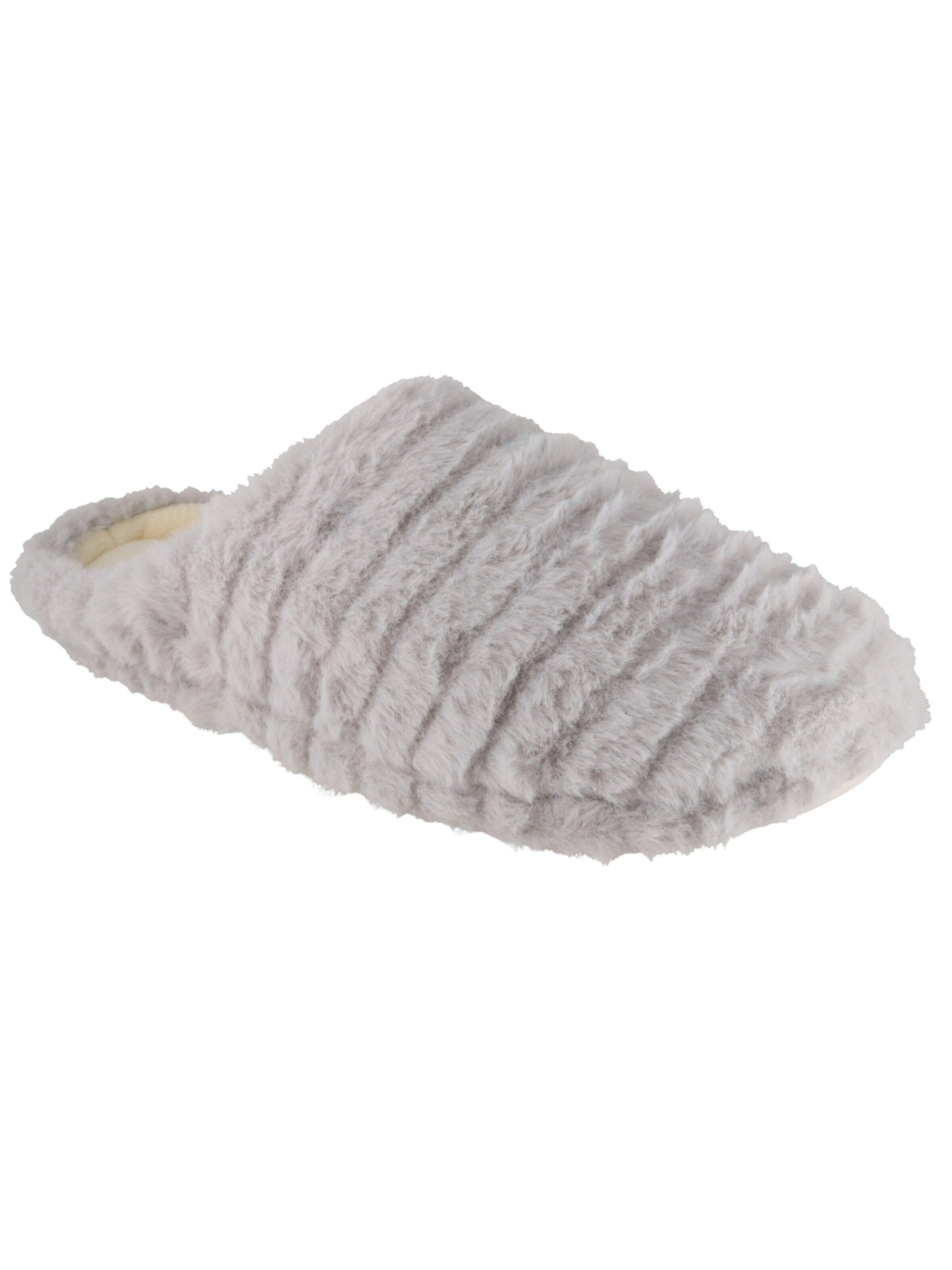 Fluffys Hausschuh 'Veluna Plüsch Pantoffeln'‌‌‌ in Grau: Vorderseite