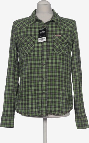 khujo Button Up Shirt in S in Green: front