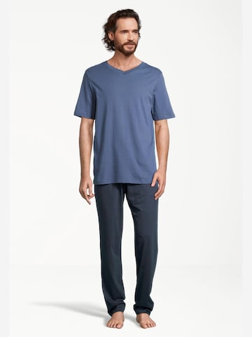 SCHIESSER Pajama short 'Night & Home' in Blue