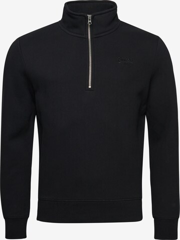 Superdry - Sudadera con cremallera en negro: frente