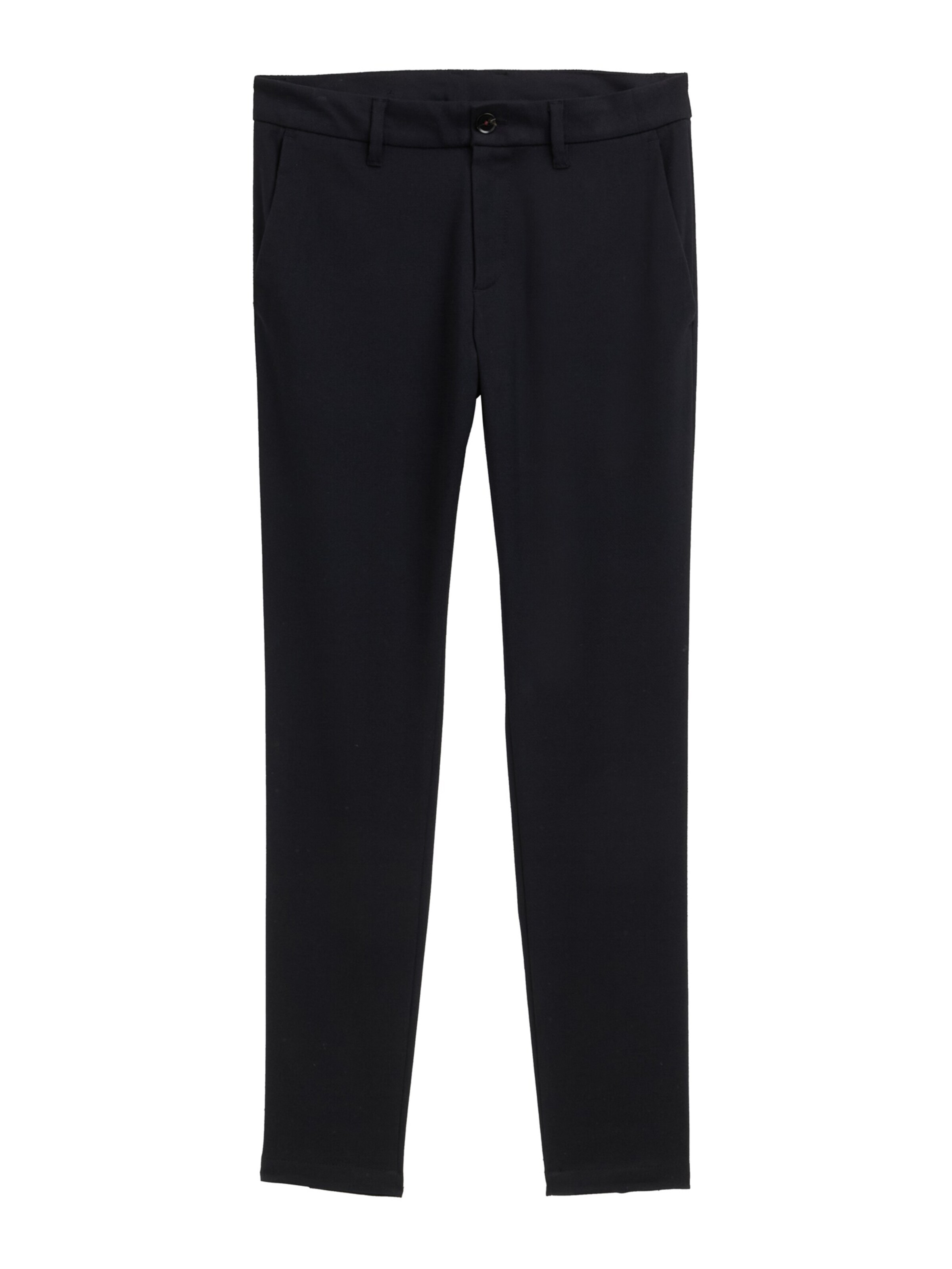 juoda TOM TAILOR Prigludęs „Chino“ stiliaus kelnės: priekis