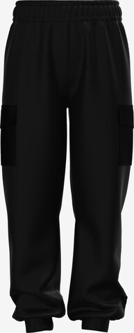 NAME IT Tapered Broek 'LELIA' in Zwart: voorkant