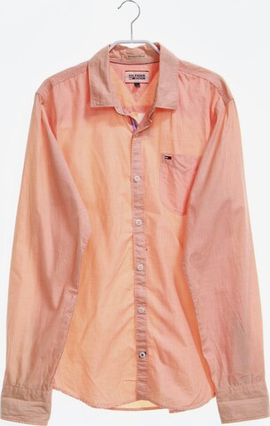 Tommy Jeans Button Up Shirt in M in Orange: front