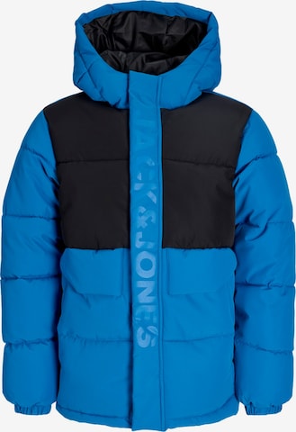 Jack & Jones Junior Winter jacket 'JCOSpeed' in Blue: front