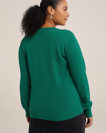 WE Fashion Knit cardigan in Green