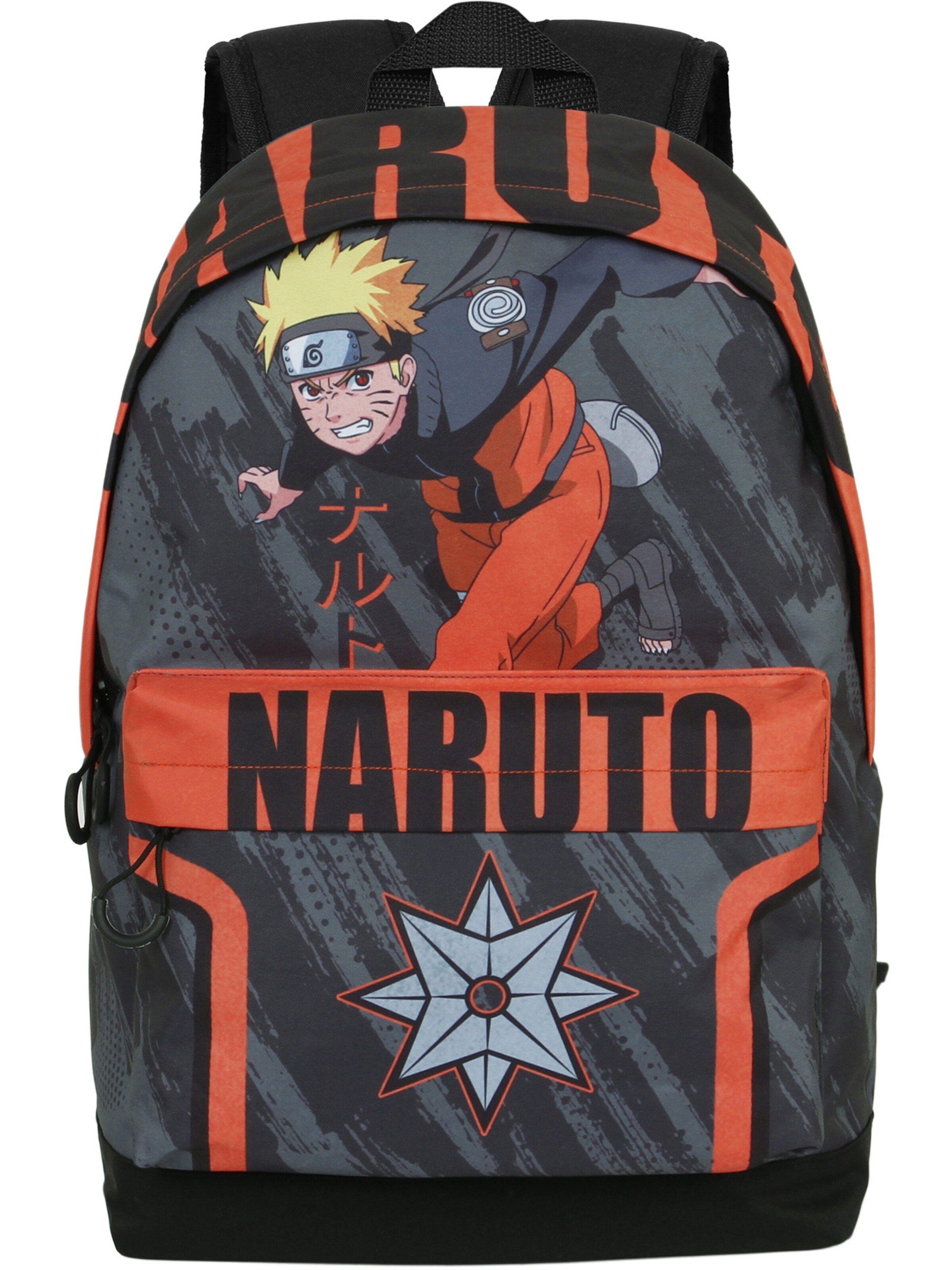 Naruto Backpack 'Shuriken' in Grey: front