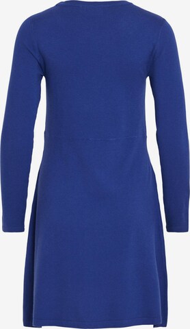 VILA Gebreide jurk in Blauw