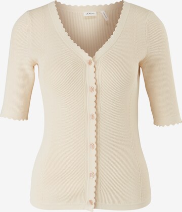 s.Oliver BLACK LABEL Knit Cardigan in Beige